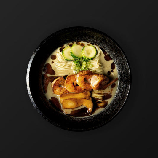 Creamy Umami Ramen - Grilled scampi ♥️