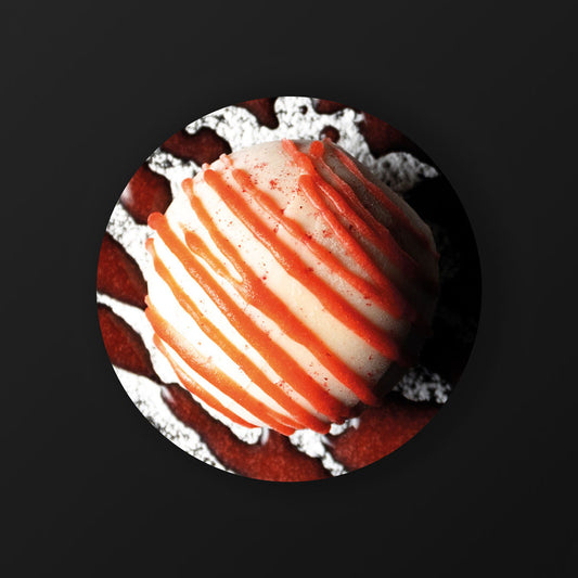 Lychee-raspberry ball