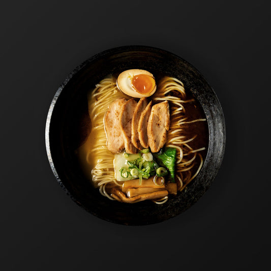 Shoyu Ramen - Braised chicken - Black garlic flavor