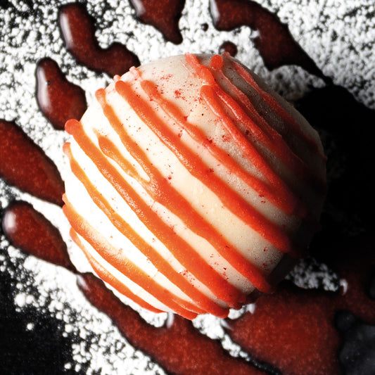 Lychee-raspberry ball