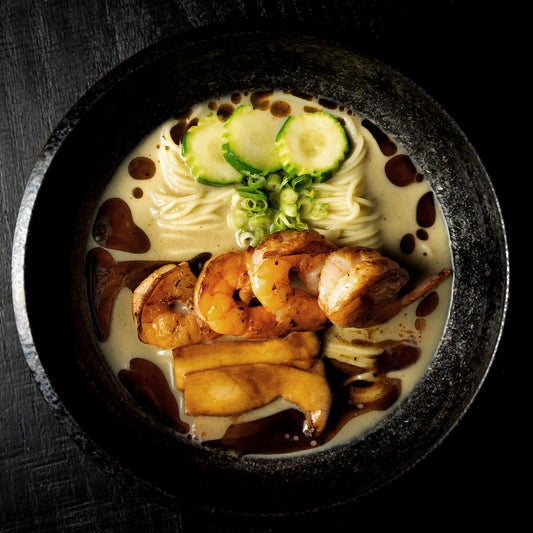 Creamy Umami Ramen - Grilled scampi ♥️