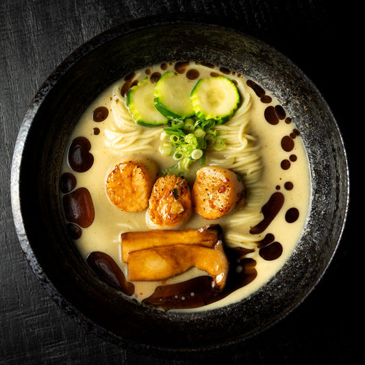 Creamy Umami Ramen - Grilled scallops ♥️